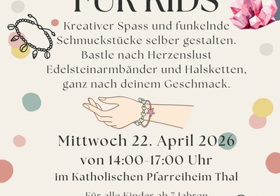 Bastelspass für Kids im Pfarreiheim Thal